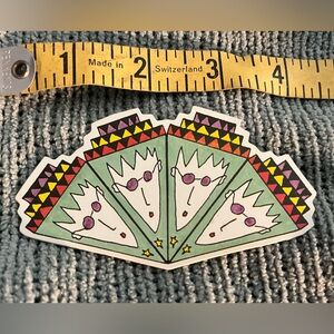 *RARE* 1987 plastic brooch. “Faces in Spaces”. So. Rad.